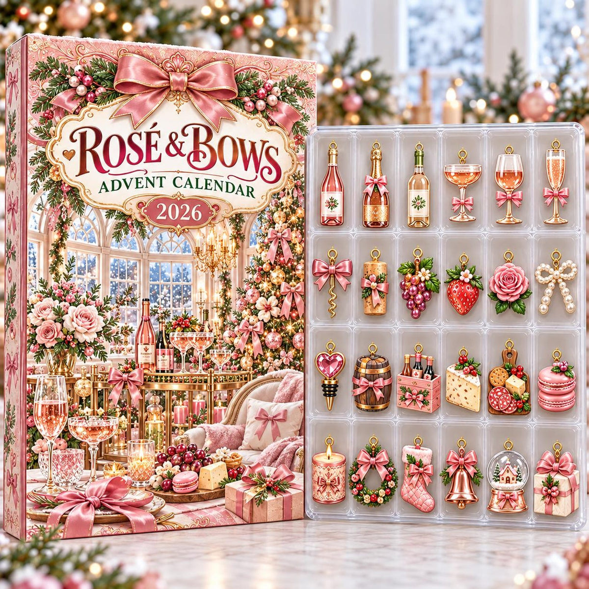 Rosé & Bows Advent Calendar 2026, 24 Day Christmas Countdown, Pink Wine Ornaments, Rosé Lover Gift for Women, Girly Holiday Decor 0d947da9-dfce-4d2e-8cb2-f06feb0c6972-il_1588xN.8651308347_czt1.jpg