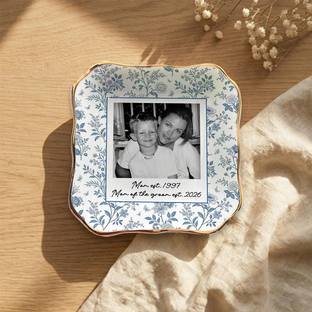 Personalized Jewelry Tray for Mother Of The Groom, Custom Photo Ceramic Ring Dish, Mother In Law Gift from Bride, Wedding Mom Gift from Son 0d99f560-c47b-41aa-b2a2-41d4fc10c463-1.jpg