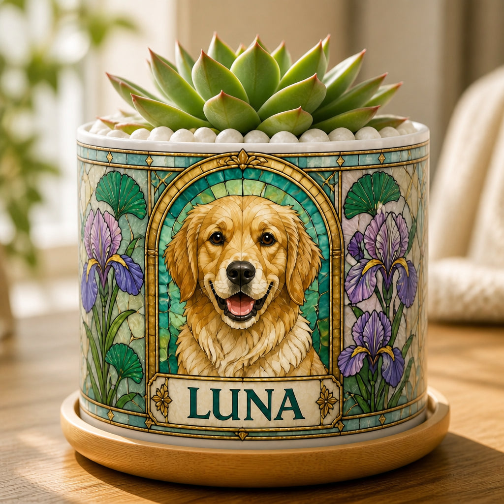 Custom Stained‑Glass Pet Portrait Planter with Name - Personalized Mini Glass Plant Pot 0da6413f-253b-481f-85dd-e85f0973f301.jpg