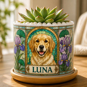 Custom Stained‑Glass Pet Portrait Planter with Name - Personalized Mini Glass Plant Pot 0da6413f-253b-481f-85dd-e85f0973f301.jpg