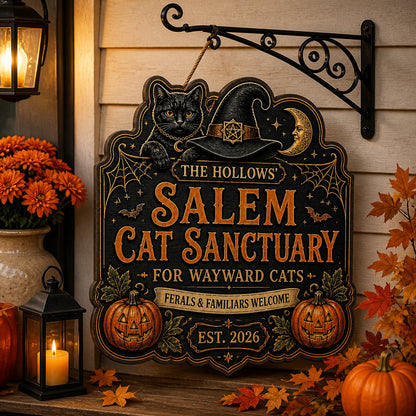 Personalized Salem Cat Sanctuary Wood Sign – Custom Family Name & EST Year - Personalized Wood Sign 0db1be71-e479-437e-bcfc-e2374815ca20.jpg