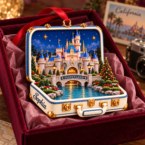 Personalized Disneyland Castle 3D Suitcase Christmas Ornament – Vacation Keepsake & Gift for Disney Fans 0db2c6da-4eaf-4423-9989-26c1b00ab1c1-Disneyland-Castle-Ornament-in-Velvet-Box-2.png