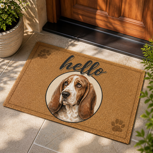 Basset Hound Hello Doormat - Doormat 0db69b21-e8f6-498c-8fe1-4dde5b0e6401.png