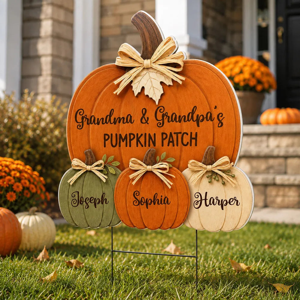 Fall Vibe Grandpa Grandma's Pumpkin Patch - Personalized Yard Sign - Fall Decor For Grandparents 0dbbeb3e-e71b-4bf0-8072-4ef72dc2b42b-5.webp