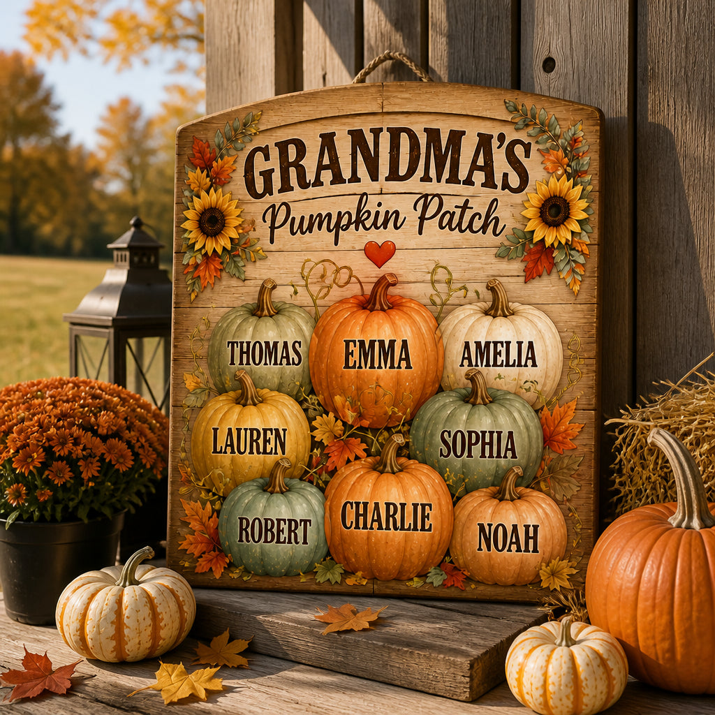Grandma's Pumpkin Patch – Personalized Wood Sign - Personalized Wood Sign 0dcd6021-b8af-4d64-bc83-4d1622206429.jpg