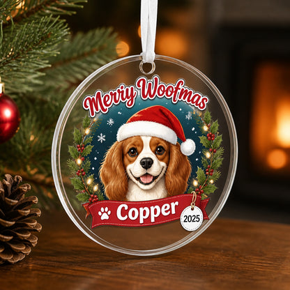 Merry Woofmas Personalized Dog Name & Year Acrylic Ornament - Personalized Transparent Acrylic Ornament 0dd17f2d-b26c-4c01-bf5d-053988a132bc.jpg