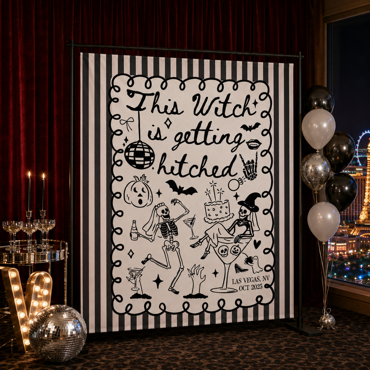 Personalized Halloween Bachelorette Banner, Witchy Bachelorette Tapestry for Photo Backdrop, Spooky Bachelorette Party Decor, Bach Halloween 0ddcc0ba-e8da-4d85-92aa-3bf0482b2d80-banner-1.png