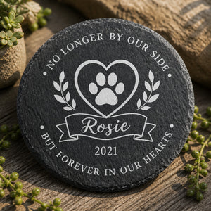 Pet Memorial Slate – No Longer by Our Side, Name & Year - Personalized Slate Memorial Stone 0de79415-0ed6-44c4-9431-2f9e71c1e9c5.jpg