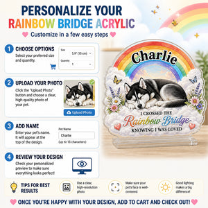 Rainbow Bridge Pet Memorial - Custom Name & Portrait Acrylic Standee - Personalized Acrylic Custom shape Standing 1 layer (FS) 0e376232-a1dc-4fa8-83f4-a3a8014cdab0.jpg