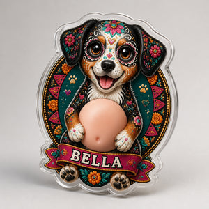 Custom Sugar Skull Pet Portrait Fridge Magnet with Name - Personalized Acrylic Refrigerator Magnet - Soft Rubber Belly 0e3b1c87-38b5-45fd-9bf0-d92fbfebefc0.jpg