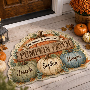 Grandparents' Pumpkin Patch – Custom Shape Doormat (3 Names) - Personalized Custom Shape Doormat (ZB) 0e4b7205-380b-4e18-a7a4-1c7ee7c50d07.jpg