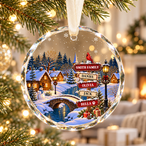 Personalized Family Christmas Ornament, Custom Member with Pet Names Ornament, Family Christmas Keepsake, Snowy Village Holiday Gift 2026 0e53b5de-1e1d-42d7-8b85-700292576261-banner-1.png