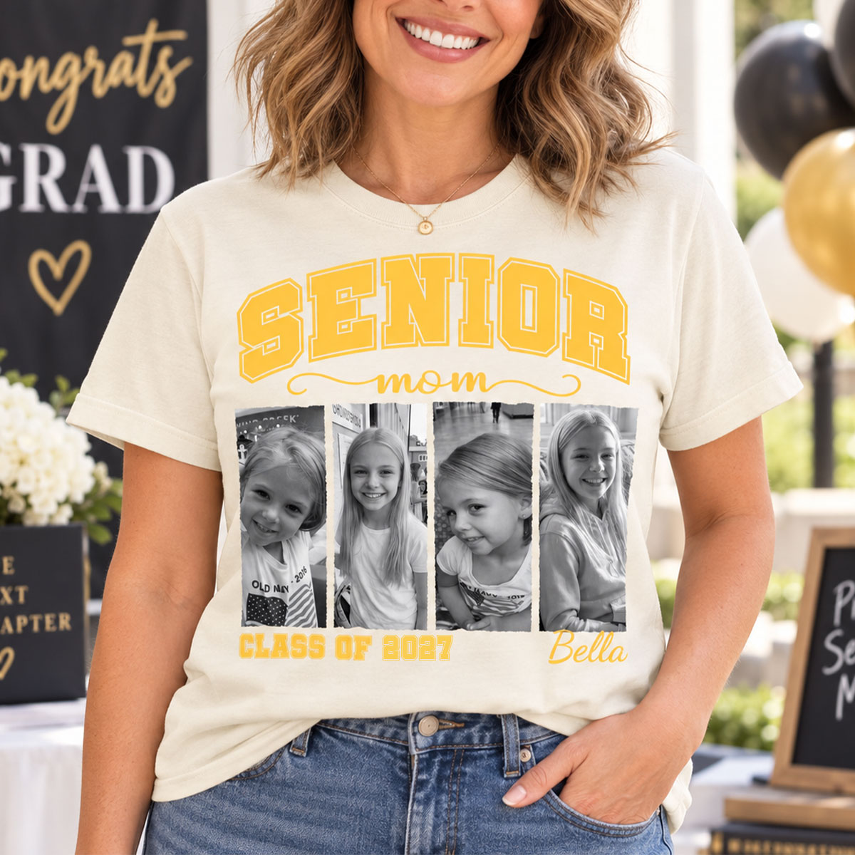 Custom Photo Senior Mom Shirt, Personalized Little Girl to Senior Collage Tee, Class of 2027 Graduation Gift for Mom, Senior Year Top 0e5d5b88-43f3-46d1-90cc-c93246cffabf-t-i-xu-ng-94-.png