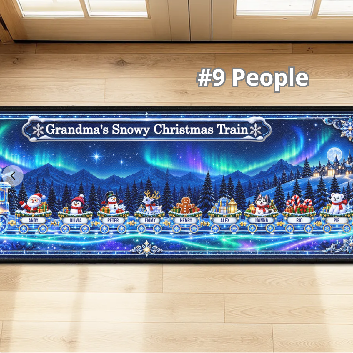 Grandma Snowy Christmas Train - Personalized Runner Rug 0e6b070b-702e-4bcf-945b-542eae1a7781-9.png