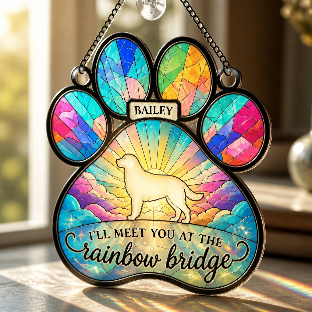 Rainbow Bridge Paw Suncatcher – Personalized Pet Name - Personalized Suncatcher Ornament 0e7cf01e-fd19-4c67-95c0-b63da752e484.jpg