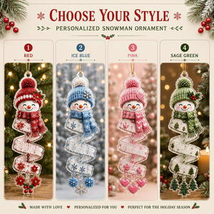 Custom Christmas Snowman Spiral Ornament 2026, Custom Name Snowman Acrylic Ornament, Christmas Tree Decor, Santa Snowman, Christmas Keepsake 0e8d23e0-feb0-4160-b274-8978e8b903d7-option.png