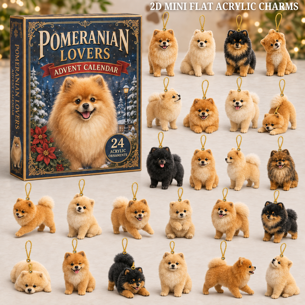 Classic Pomeranian Advent Calendar 2026 - 24-Day Festive Countdown, Acrylic Charms Blind Box - Gift For Dog Lovers 0e952612-e866-4e3a-a1e1-df49b32623de-pomeranian-text.png