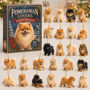 Classic Pomeranian Advent Calendar 2026 - 24-Day Festive Countdown, Acrylic Charms Blind Box - Gift For Dog Lovers 0e952612-e866-4e3a-a1e1-df49b32623de-pomeranian-text.png