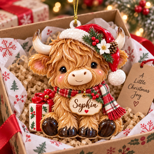 Personalized Highland Cow Christmas Ornament, Cow Farm 3D Relief Acrylic Ornament, Cute Cow Xmas Tree Decor Gift, Highland Cow Santa Decor 0eb2f03e-bbd6-49fc-a9ea-72e40fb854eb-hghjyhnj-1-.png