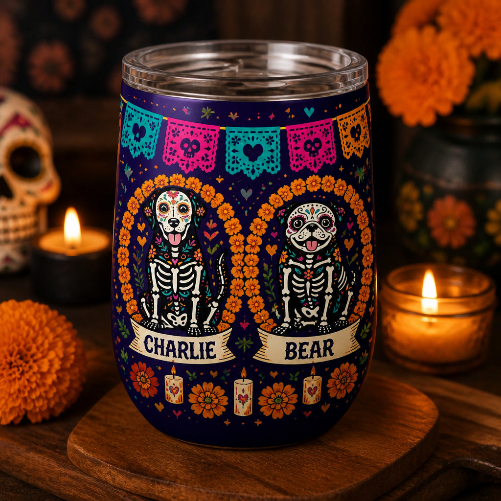Custom Sugar Skull Dogs Wine Tumbler – 2 Pets & Names - Personalized Wine Tumbler 0eb9a905-506a-4e5a-bdb3-5bc58a184fe0.jpg