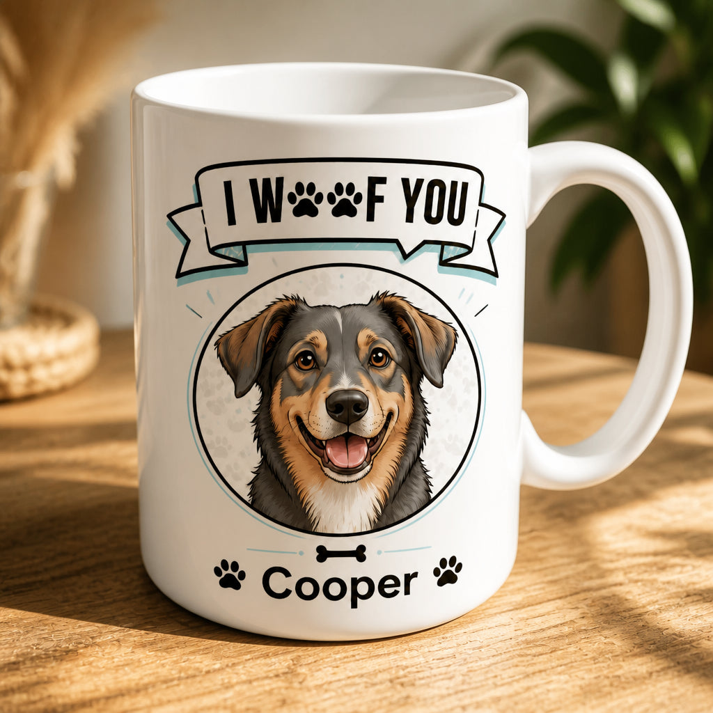 Funny Dog Dad Mug – I Woof You + Pet Photo-To-Cartoon & Name - Personalized Mug 0ecde594-8cf4-4af3-9cd5-f7ea8894809d.jpg