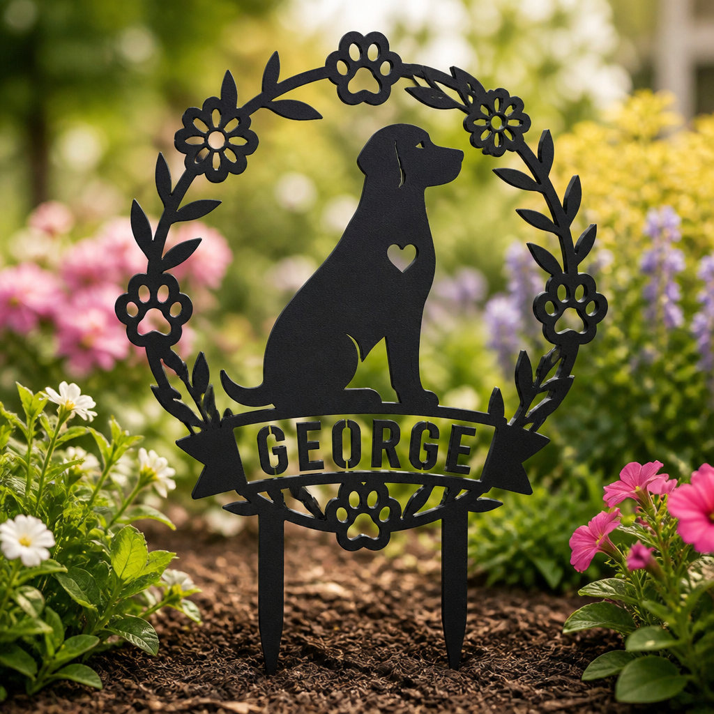 Personalized Dog Heart Wreath Cut Metal Garden Stake - Personalized Cut Metal Sign 0ed3a8b0-8a41-46e0-98cd-3d814180b517.png