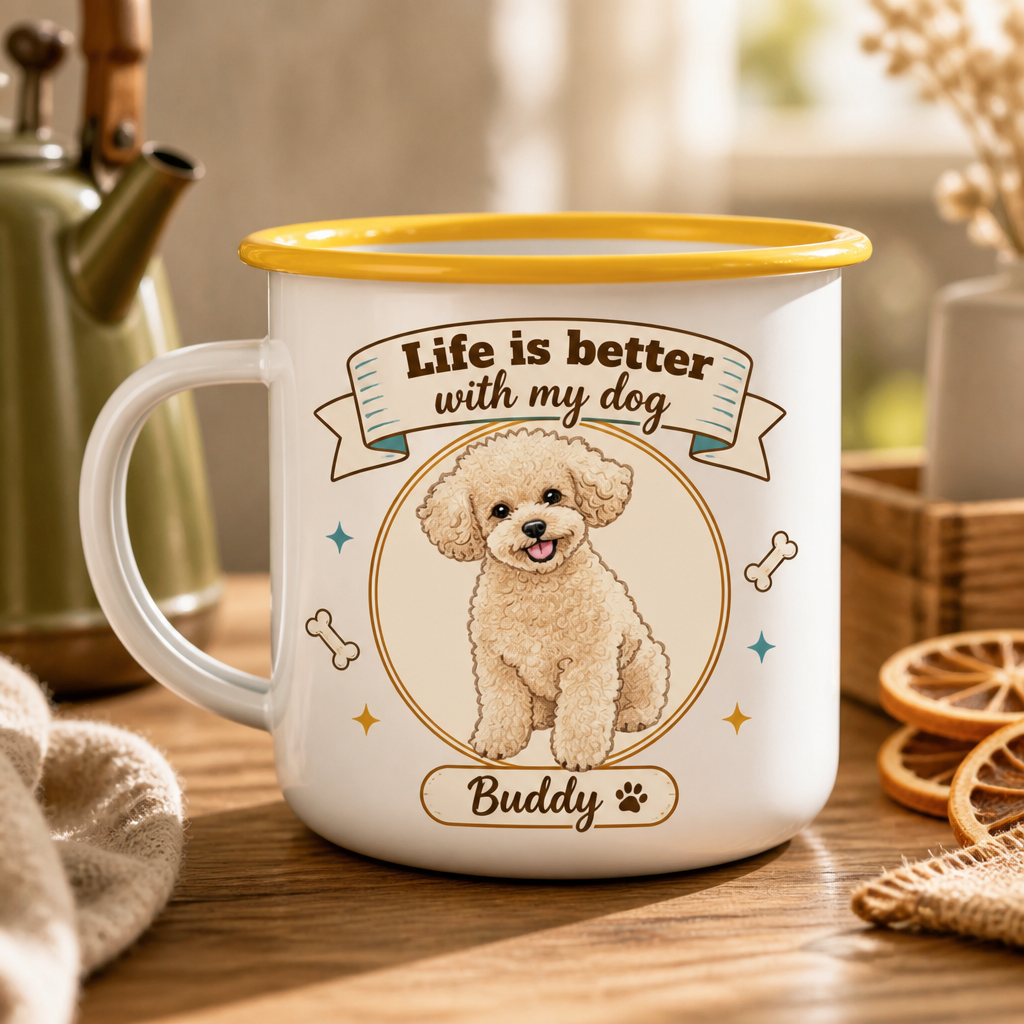Personalized Dog Campfire Mug – Life Is Better With My Dog – Photo-to-Art Portrait & Name - Personalized Campfire Mug 0ee179f3-f637-4245-8467-da166cba90fc.png
