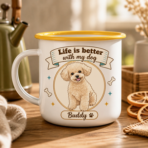 Personalized Dog Campfire Mug – Life Is Better With My Dog – Photo-to-Art Portrait & Name - Personalized Campfire Mug 0ee179f3-f637-4245-8467-da166cba90fc.png