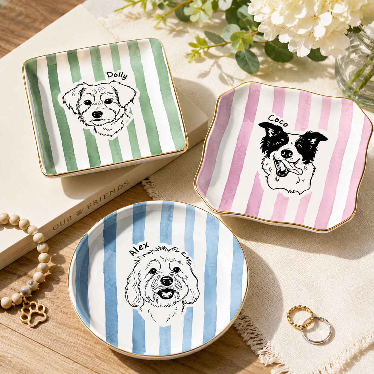 Custom Pet Portrait Jewelry Dish, Dog Line Art Ring Holder, Personalized Pet Memorial Gift, Dog Mom Birthday, Cat Lover Trinket Tray Ceramic 0f0ce279-4c91-422c-94f1-5e2f83347b64-1.png