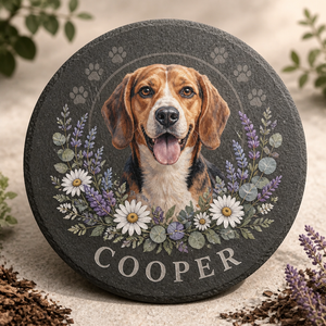 Custom Pet Garden Memorial Stone – Watercolor Portrait with Wildflower Crescent - Personalized Memorial Stone 0f3a7e73-b5db-4b8c-bda4-6becb686bfa7.png