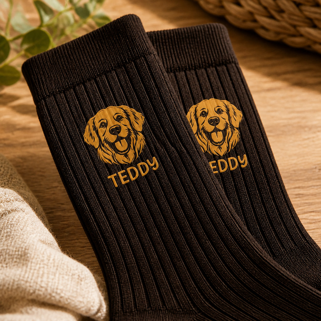 Custom Pet Face & Name Socks – One-Color Line Art - Personalized Socks - All over printed 0f3b30b9-ed72-4af3-946d-fca07842e7ca.jpg