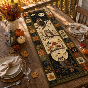 Halloween Quilted Table Runner, Fall Table Runner, Pumpkin Cat Ghost Bat Table Decor, Spooky Autumn Dining Table Runner Halloween Home Decor 0f3c276c-1ffc-4743-88c7-682efd226914-6.jpg