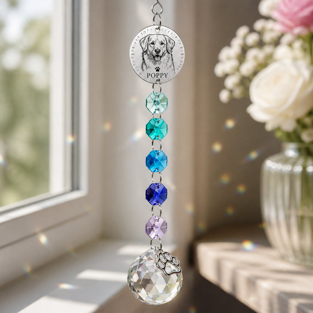 Custom Pet Portrait Rainbow Suncatcher with Name - Personalized 1 Layered Suncatcher with Charm 0f804059-ea30-4e27-9295-bf101dfbf6fd.jpg