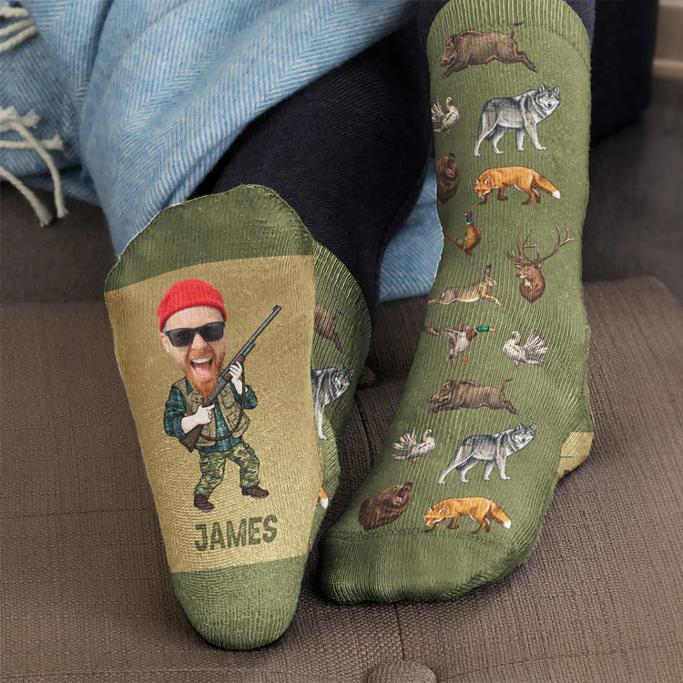 Hunting Socks Funny Gift For Dad Grandpa Husband - Personalized Socks, Gift For Hims, Dad, Brother, Husband 0f8878d0-d304-4eae-ad80-29d5da07e963-t2.jpg
