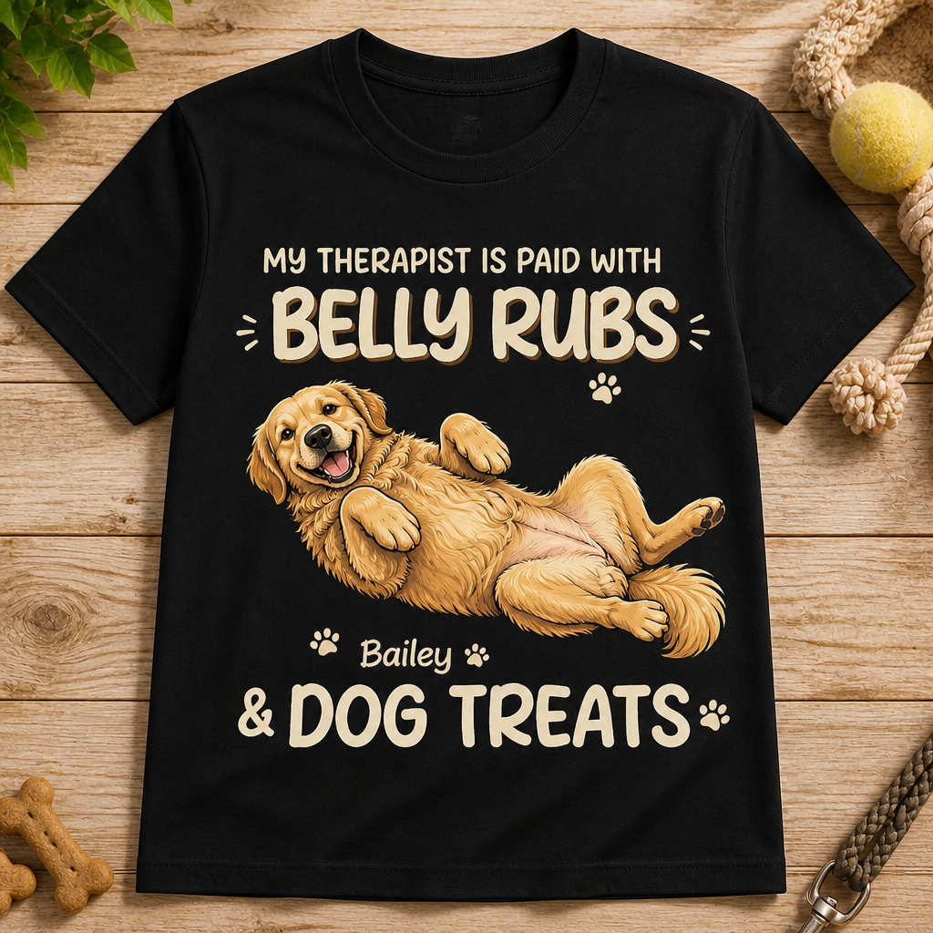 Belly Rubs & Dog Treats Custom Pet Portrait Tee - Personalized T-shirt 0f983969-7a4b-4149-98ee-1c95b7ef3e53.png