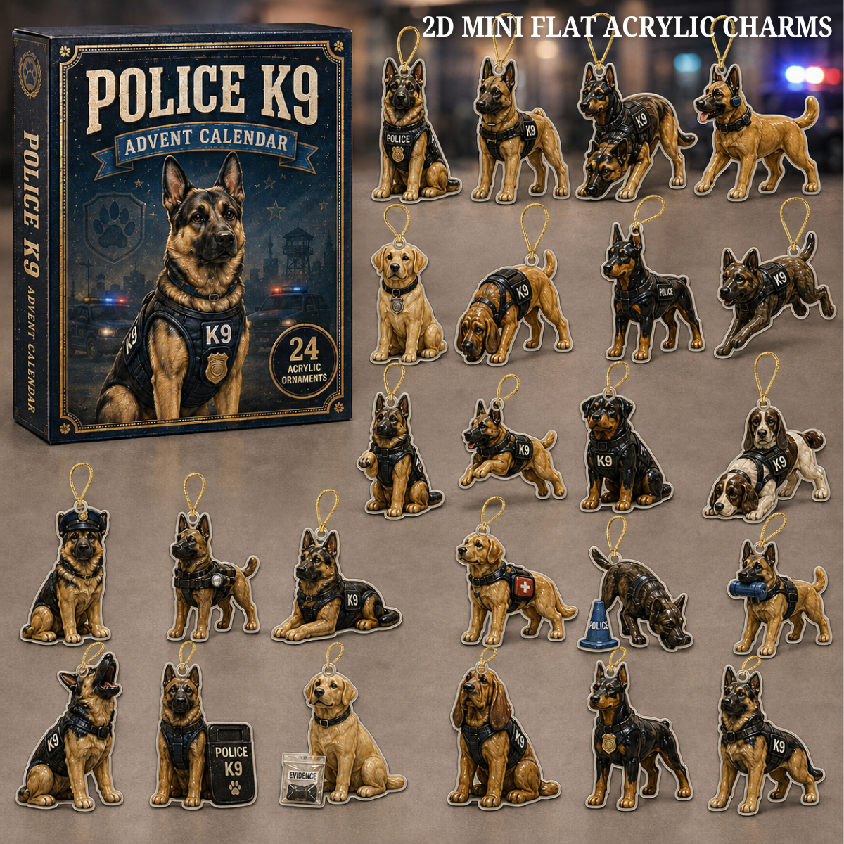Police K9 Unit Advent Calendar 2026 - 24-Day Festive Countdown, Acrylic Charms Blind Box - Gift For Police Lovers 0faf7ef1-b1bf-4f96-add4-2f871526d617-police-k9-text.png
