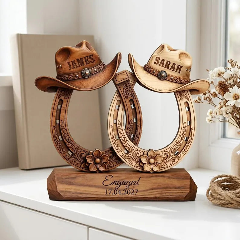 Custom Western Couple Wood Decor, Personalized Cowboy Hat Horseshoe Sign, Rustic Engagement Centerpiece, Bride And Groom Gift 0fbcef02-d29f-4f43-87d0-cb9e950c7c7c-ghfjutyju-1-.webp
