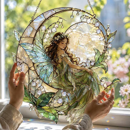Enchanted Fairy Moon Suncatcher, Faux Stained Glass Lily Of The Valley Window Hanging, Magical Woodland Decor Gift 0fbff466-4252-4421-99a3-89ab32934f12-dfvg-5-.jpg