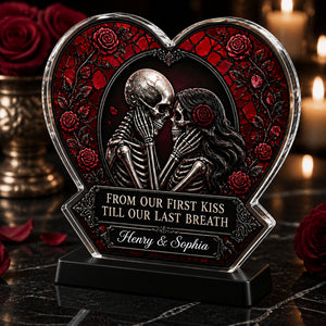 Gothic Skeleton Lovers Heart Plaque – From Our First Kiss… (Personalized Names) - Personalized Heart Shaped Acrylic Plaque 0fcd79bd-f0cc-4413-95d3-612e7f8b457a.jpg