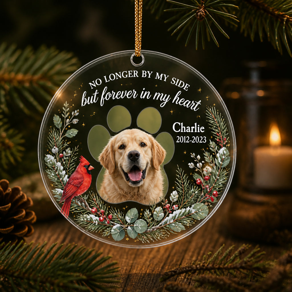 Pet Memorial Photo Ornament – Forever in My Heart (Cardinal Wreath) - Personalized Transparent Acrylic Ornament 0ff5f3ff-6c49-4806-91c5-5c2c039c3d8a.jpg