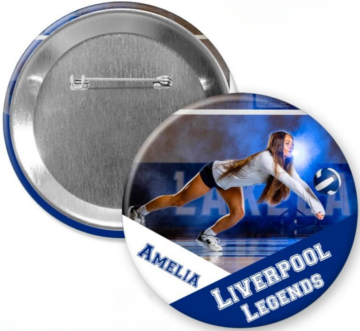 Custom Sport Photo Button, Personalized Sport Photo Pin, Football, Softball, Baseball, Soccer, Hockey, Senior 2025
