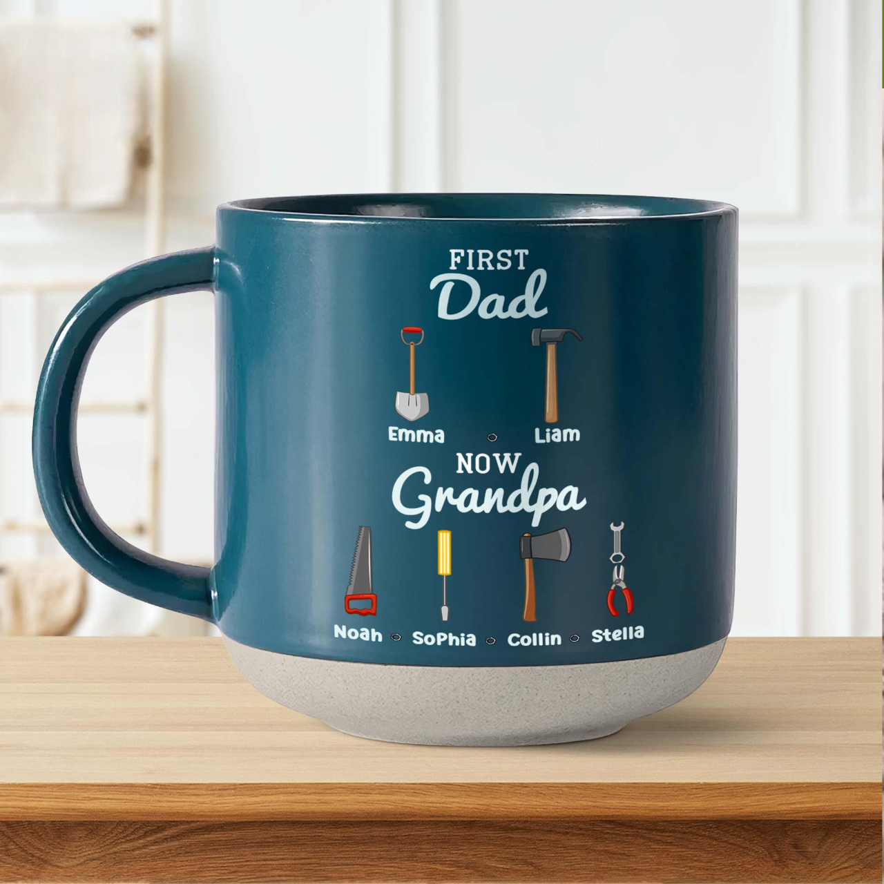 Personalized First Dad Now Grandpa, Custom Mug, Gift For Dad, Grandpa, Dad's Birthday Gift, Grandpa Gift, Birthday Gift For Him, Daddy Mug