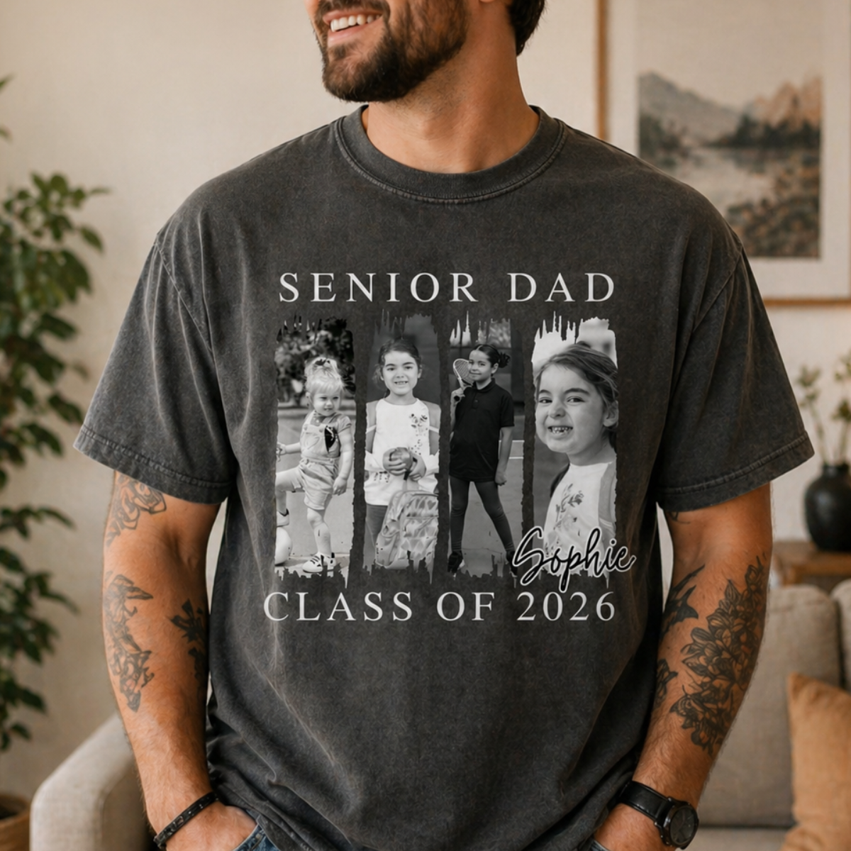 Custom Photo Senior Dad Shirt, Class of 2026 Shirt, Class of 2026 Family Shirts, Senior Dad Graduation Shirt, Senior Dad Gift