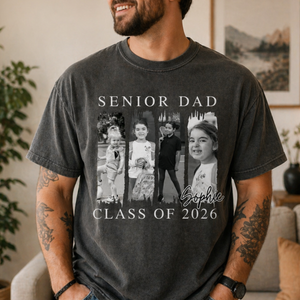 Custom Photo Senior Dad Shirt, Class of 2026 Shirt, Class of 2026 Family Shirts, Senior Dad Graduation Shirt, Senior Dad Gift