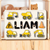 Personalized Construction Wooden Name Puzzle, Dump Truck, Digger Construction Set, Birthday Gifts for Baby Boy, Kids Name Puzzle