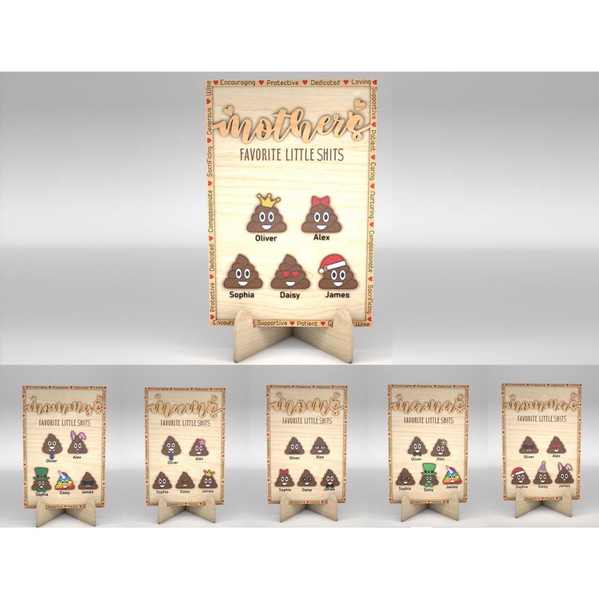 Mommy's Favorite Little Curds - Personalized Picture Frame - Mother's day, Birthday Gift For Mom, Mama, Nana