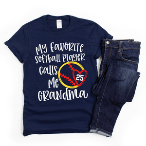 My Favorite Softball Player - Personalized Shirt - Gift For Softball Grandma