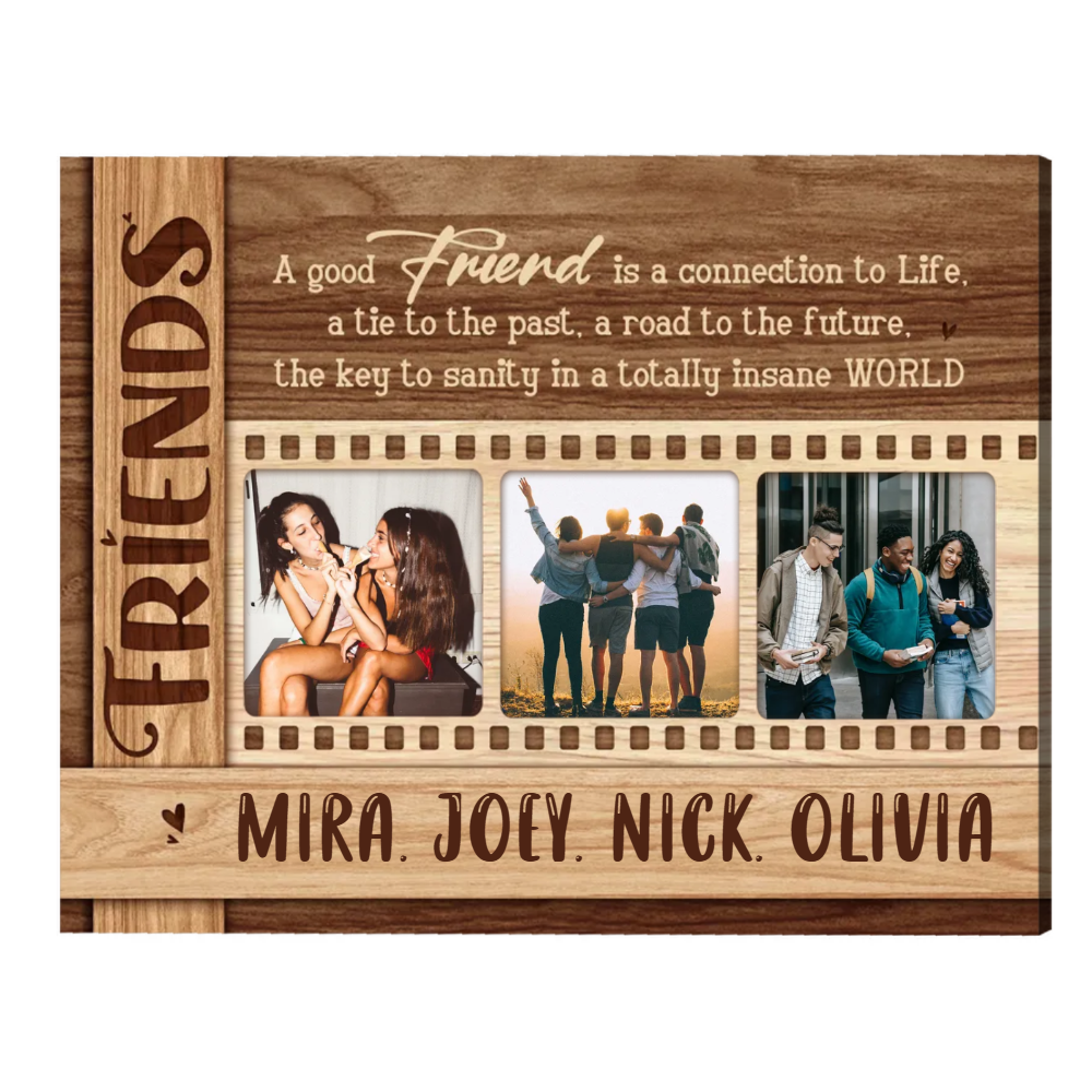 Personalised Presents for Best Friends, Best Friend Gifts, Best Friend Custom Photo Canvas Print