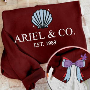 Ariel Princess Coquette Side Bow Sweatshirt, Retro Trendy Coquete Lover Sweater, Bow Applique Pink Girl Gifts