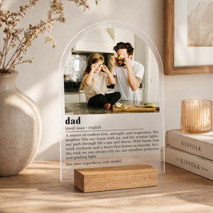 Personalized dad definition plaque, Fathers Day gifts from daughter, Personalized gifts for Dad, Custom Photo Frame, Dad christmas gifts